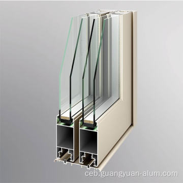 Doble nga baso nga aluminyo nga sliding door